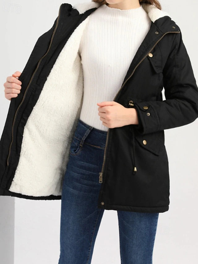 Cappotto pesante con pelo interno