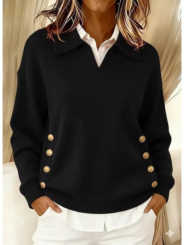 Maglione invernale con colletto