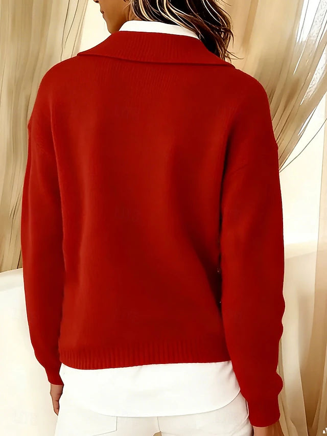 Maglione invernale con colletto