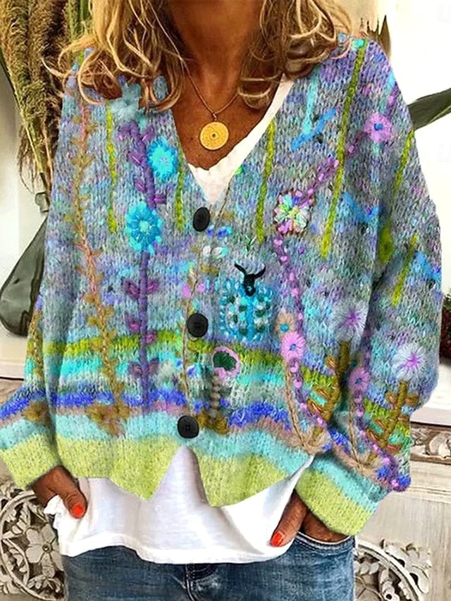 Cardigan colorato invernale