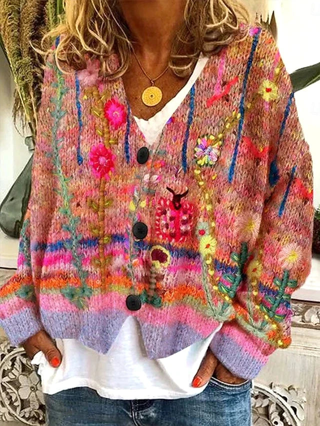 Cardigan colorato invernale